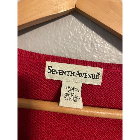 Seventh Avenue Cardigan Womens XL Floral Embroidered Sequin Cardigan Fairy Y2K - Picture 3 of 7